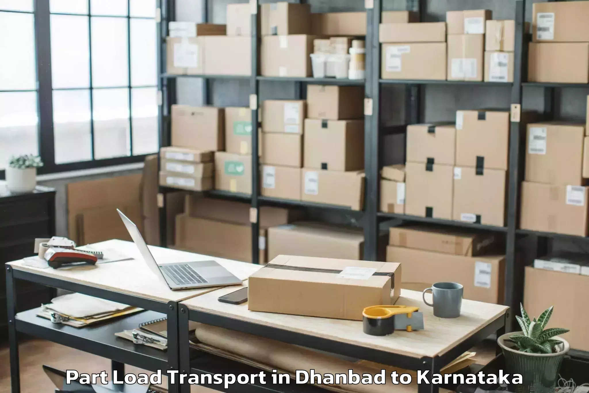 Hassle-Free Dhanbad to Bajpe Airport Ixe Part Load Transport